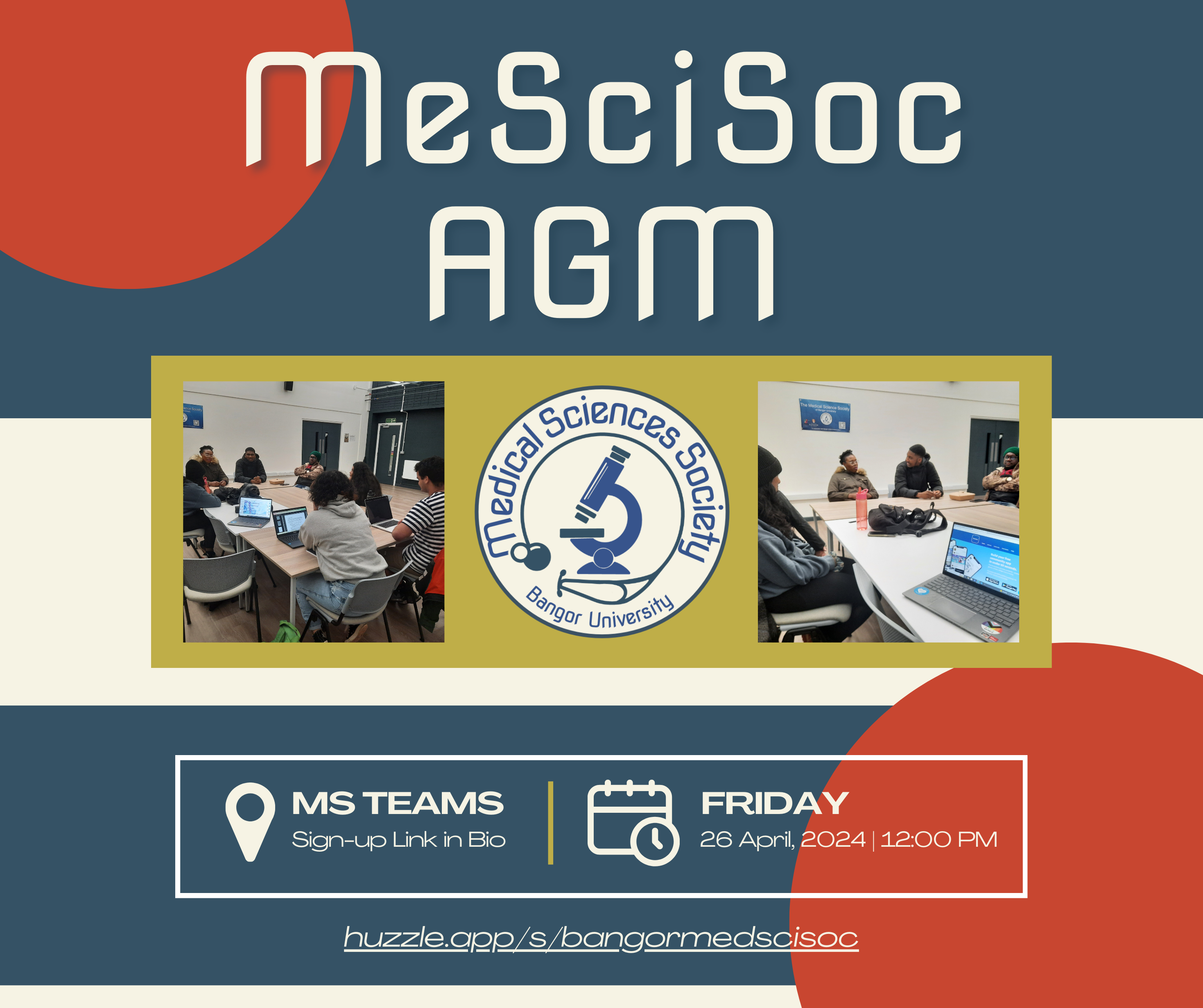 Cover Photo of 🗓️ MedSciSoc Annual General Meeting • 🗓️ Cyfarfod Cyffredinol Blynyddol CymGwyMed