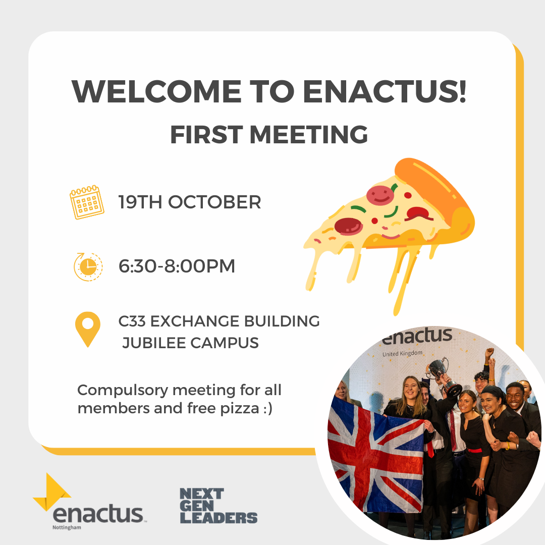 Photo of Flagship Event of Enactus Nottingham called Introduction Meeting