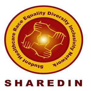 Logo of SHAREDIN (Student Healthcare Academics Race Equality Diversity Inclusivity Network)