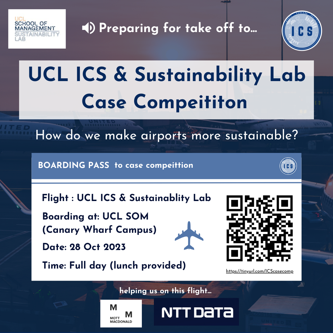 Photo of Flagship Event of UCL Impact Careers Society called UCL ICS & Sustainability Lab Case Competition