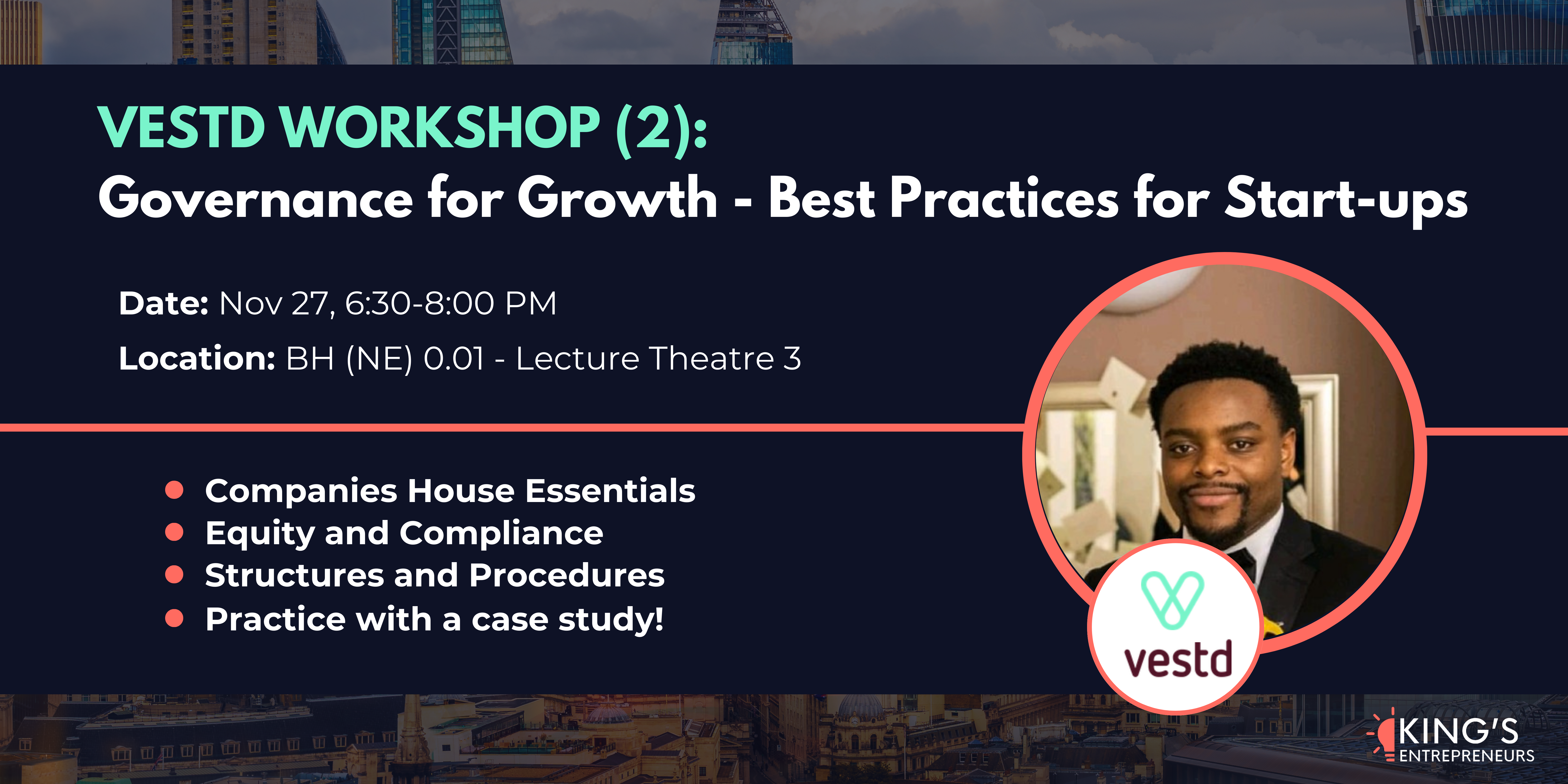 Cover Photo of Vestd Workshop (2): Governance for Growth - Best Practices for Start-ups